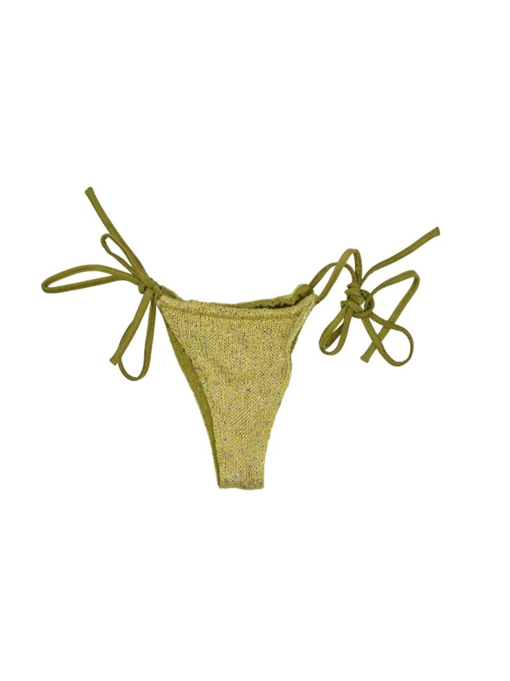 Asta Resort Lio Bikini Bottom in Chartreuse Sequin